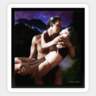 Tarzan and Jane  (In Oil) Sticker